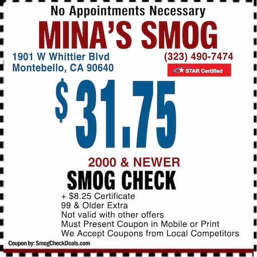 Smog Check Coupon Montebello