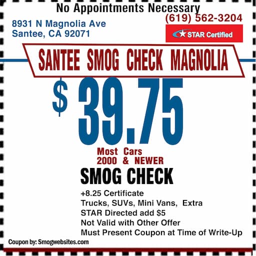 Smog Check Coupon Santee