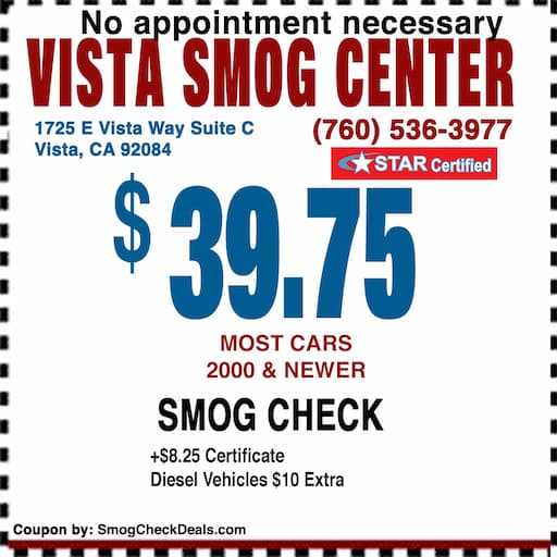 Smog Check Coupon Vista Smog Check Coupon Vista