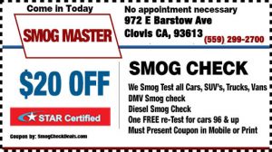 $20 Smog Check Coupon Near me | STAR certified | (559) 299-2700
