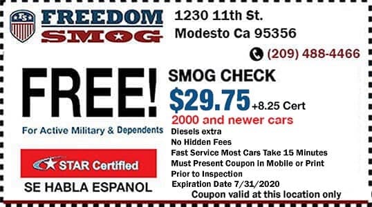 Smog Check Modesto 29.75 SMOG CHECK WITH COUPON