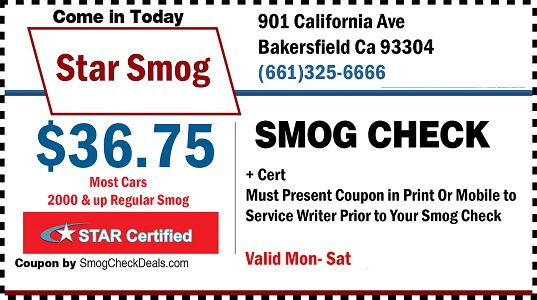  36 75 Smog Check With Coupon Near Me STAR Certified Bakersfield